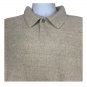Grant Thomas Linen-Cotton Knit Polo Shirt Beige Mens Size M Short Sleeve