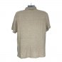 Grant Thomas Linen-Cotton Knit Polo Shirt Beige Mens Size M Short Sleeve