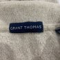 Grant Thomas Linen-Cotton Knit Polo Shirt Beige Mens Size M Short Sleeve