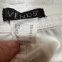 Venus Womens White Straight Leg Pants Size 12 Stretchy Casual Design