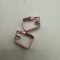 Vintage Pink Rectangular Clip-On Earrings