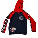 Mario Kart Boys Red/Blue Zip Hoodie Size 6/7 Checkered Sleeves Nintendo Logo Mario Kart Boys Red/Blue Zip Hoodie Size 6/7 Checkered Sleeves Nintendo Logo