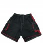 Iguana Mens Black & Red Cargo Swim Shorts L Drawstring Elastic Waist Mesh Lining