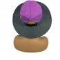 Sun Shade Purple & Gray Wide Brim Hat With Chin Strap & Mesh Panels