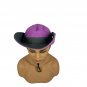 Sun Shade Purple & Gray Wide Brim Hat With Chin Strap & Mesh Panels