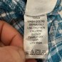 Woman Within Teal Blue Plaid Flannel Button Down Shirt Womens Size 1X
