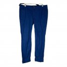 AMK Womens Classic Fit Mid-Rise Blue Pants Size 8P Comfortable Casual