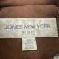 Jones New York Womens Brown Sherpa Lined Jacket Size 2X Button Front Casual Coat