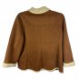 Jones New York Womens Brown Sherpa Lined Jacket Size 2X Button Front Casual Coat