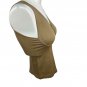 Brown Seamless V-Neck Tank Top Ladies Size 1X Stretchy Nylon/Spandex Blend Knit