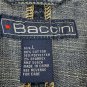 Baccini Womens Denim Blazer Jacket Size L 80% Cotton 18% Polyester 2% Spandex