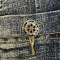 Baccini Womens Denim Blazer Jacket Size L 80% Cotton 18% Polyester 2% Spandex