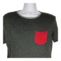 American Eagle Outfitters Mens Slouchy T-Shirt Small Grey With Red Pocket