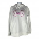 Under Armour Womens White Hoodie Loose Fit ColdGear S/M Polyester