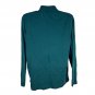 Croft & Barrow Mens Long Sleeve Polo Shirt Teal Blue Size M Soft