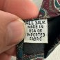 Campus All Silk Mens Tie Paisley Print Multicolor Made In USA Dry Clean Only
