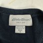Eddie Bauer Mens Black Sleeveless V-Neck Sweater Vest Cotton Medium Australia