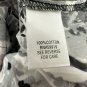 Apt. 9 Womens Square-Neck Short-Sleeve Blouse Size L Abstract Print Black/Gray