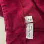 Kim Rogers Womens Burgundy Pants 1X Pull-On Stretch Cotton Blend Velour Fabric