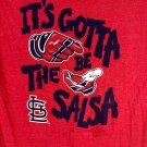 Its Gotta Be The Salsa Graphic T-Shirt XL Red Tultex St Louis Cardinals Soft Cot
