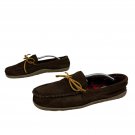 Red Head Brand Co. Men's Size 12 Suede Leather Moccasin Slippers With Red Plaid Red Head Brand Co. Men's Size 12 Suede Leather Moccasin Slippers With Red Plaid