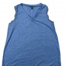 Shein Womens Blue Sleeveless Lace Trim Tank Top Medium M 38 Lightweight Casual