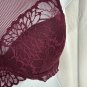 Victoria’s Secret PINK Lace High Neck Bralette XS Burgundy Soft Padded Lined