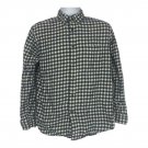 Lands End Mens Medium Plaid Button Down Shirt Navy Cream Classic Fit Casual Lands End Mens Medium Plaid Button Down Shirt Navy Cream Classic Fit Casual