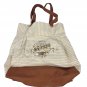 New Orleans Striped Canvas Tote Bag With Brass Instrument Print