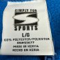 Simply For Sports Blue 1/4 Zip Pullover Sweater L Polyester Long Sleeves
