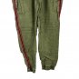 So Green Cargo Jogger Pants Stripe Detail Size Medium Elastic Waist 100% Tencel