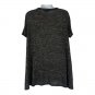 Bobbie Brooks Ladies Marled Gray Keyhole Short-Sleeve Top Size Large