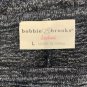 Bobbie Brooks Ladies Marled Gray Keyhole Short-Sleeve Top Size Large