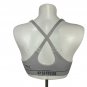 Puma Gray Sports Bra L Racerback Adjustable Straps Breathable Nylon Blend