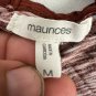 Maurices Women's Medium Maroon & Black Sleeveless Knit Tank Top Lattice Back