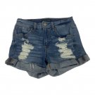 Aeropostale High Waisted Distressed Denim Shorts Womens Size 4 Blue Casual Style Aeropostale High Waisted Distressed Denim Shorts Womens Size 4 Blue Casual Style