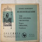 Rimsky-Korsakov Scheherazade Eugene Ormandy LP 1954 Columbia Masterworks Vinyl Rimsky-Korsakov Scheherazade Eugene Ormandy LP 1954 Columbia Masterworks Vinyl