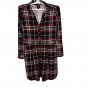 Derek Heart Plus Womens Plaid Button-Down Shirt Dress Red Black 1X Long Sleeve