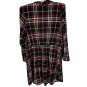 Derek Heart Plus Womens Plaid Button-Down Shirt Dress Red Black 1X Long Sleeve