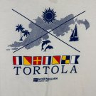 Gildan Heavy Cotton Tortola T-Shirt XL White Cruise Ship Graphic Dolphin Design