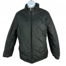 Faded Glory Womens Reversible Quilted Jacket Size M Black & Teal Lightweight