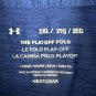 Under Armour Playoff Polo Mens 2XL Loose Fit HeatGear Blue Short Sleeve Shirt