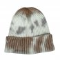 Sonoma Goods For Life Beanie Hat Tie-Dye Pattern One Size Beige & White