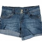Candies Womens Denim Jean Shorts Size 5 Embroidered Pockets Cuffed Hem Stretchy Candies Womens Denim Jean Shorts Size 5 Embroidered Pockets Cuffed Hem Stretchy