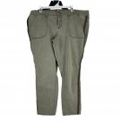 Torrid Denim Womens Size 22 Khaki Pants Embroidered Trim Casual