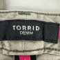 Torrid Denim Womens Size 22 Khaki Pants Embroidered Trim Casual