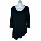 Karen Kane Black Asymmetrical Hem 3/4 Sleeve Tunic Top Size XS Karen Kane Black Asymmetrical Hem 3/4 Sleeve Tunic Top Size XS