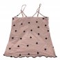 Pink Heart Print Pajama Set - Camisole & Shorts - Size Small