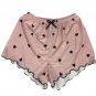 Pink Heart Print Pajama Set - Camisole & Shorts - Size Small