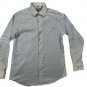 Kenneth Cole Reaction Mens Blue Striped Dress Shirt M Regular Fit Non-Iron